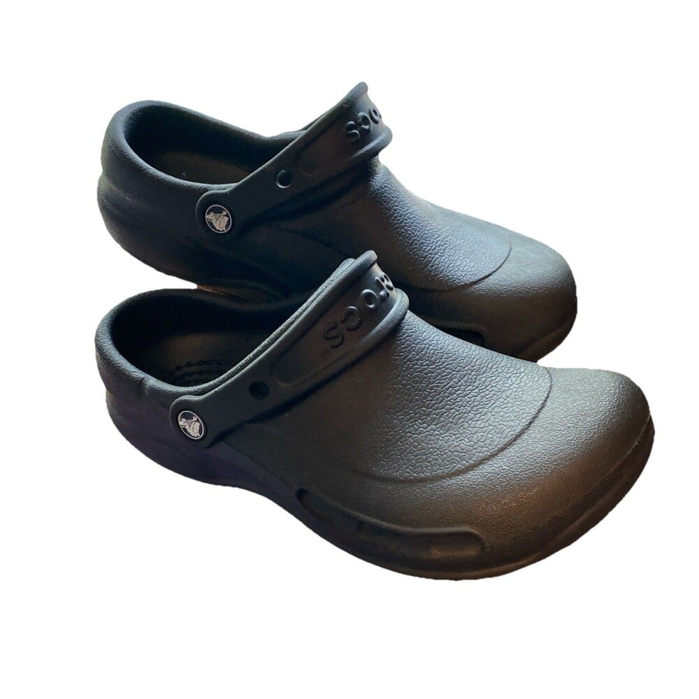 Crocs Dual Comfort Black Nurse Work Clogs Crocs lock non slip Shoes Women's Sz 8